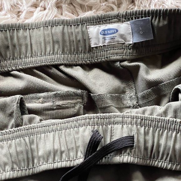 Old Navy Men's Joggers Size L Color Olive green with black stripes on both sides - Picture 7 of 9